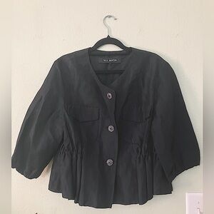 Ter Et Bantine three quarter puff sleeve cardigan shrug wool blend